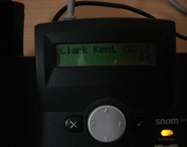 SNOM 300 LCD when the calling number is known to LDAP server