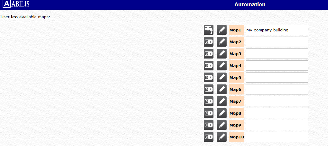 Automation Map setiings