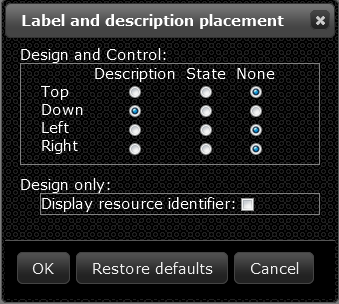 Label settings