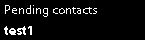 Pending contacts list