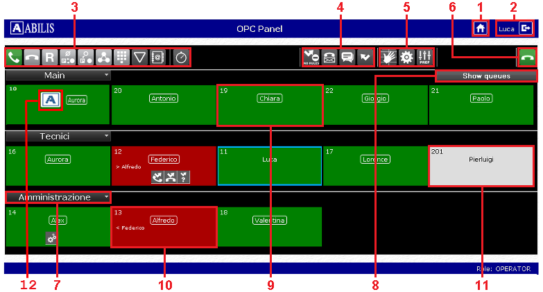 OPC panel's homepage