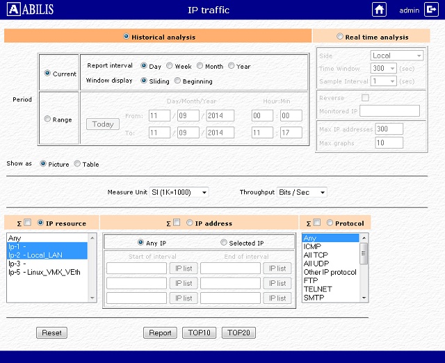 TRFA Example 1 - Settings