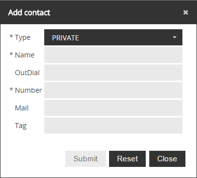 Address book: add a contact