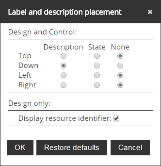 Label settings