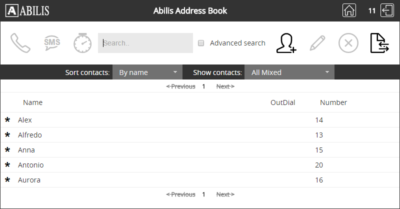 Address book