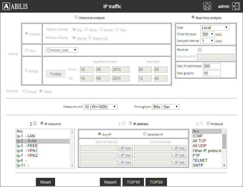 TRFA Example 5 - Settings