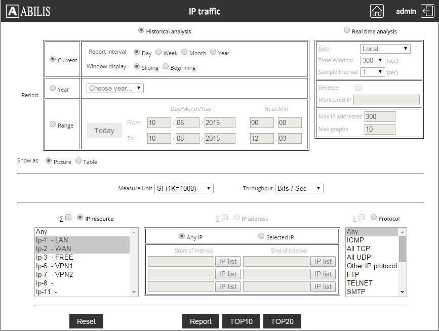 TRFA Example 1 - Settings