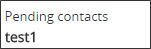 Pending contacts list